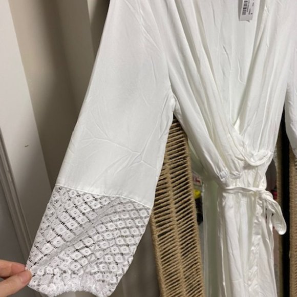 La Vie En Rose white Long sleeve coverup - Picture 1 of 4